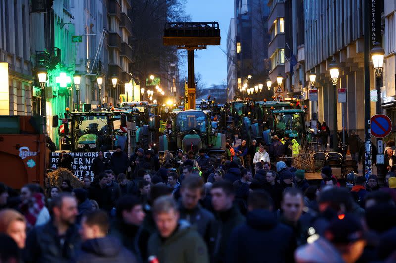 Farmers protest in Brussels