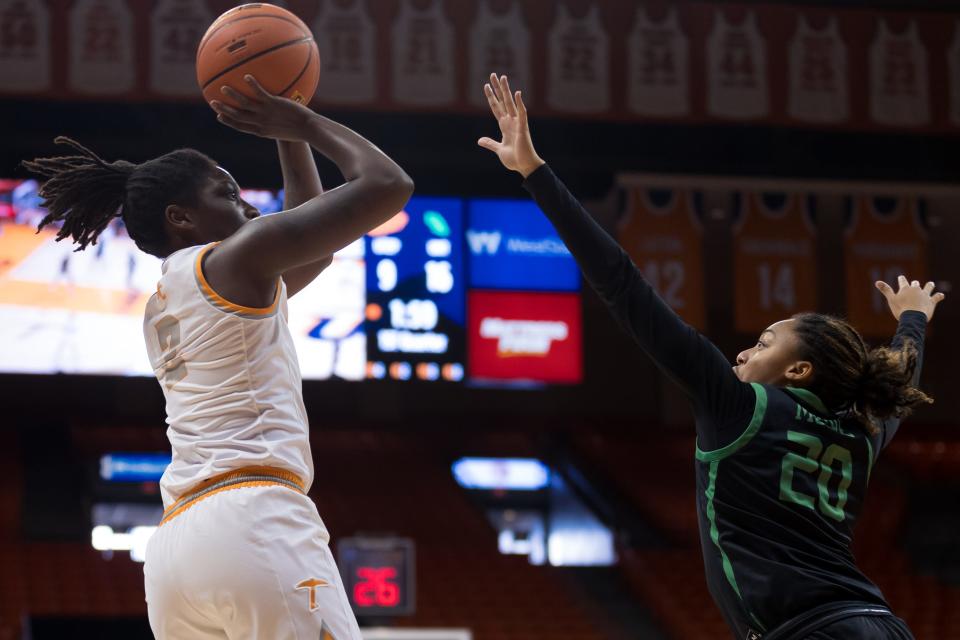 UTEP's Erin Wilson (2) shoots the ball at a women's basketball game against UNT Thursday, Jan. 28, 2023, at the Don Haskins Center in El Paso.