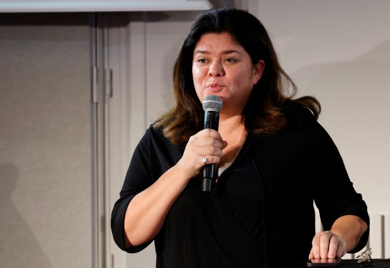 Raquel Garrido à Saint-Ouen en Seine-Saint-Denis, le 7 décembre 2023 (Geoffroy VAN DER HASSELT)