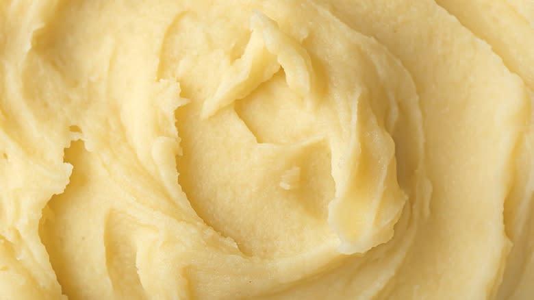 Mashed potatoes up close 