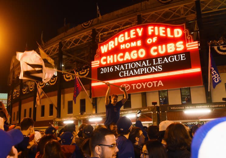 The Cubs are overwhelming favorites to win the World Series. (AP Photo/Matt Marton)