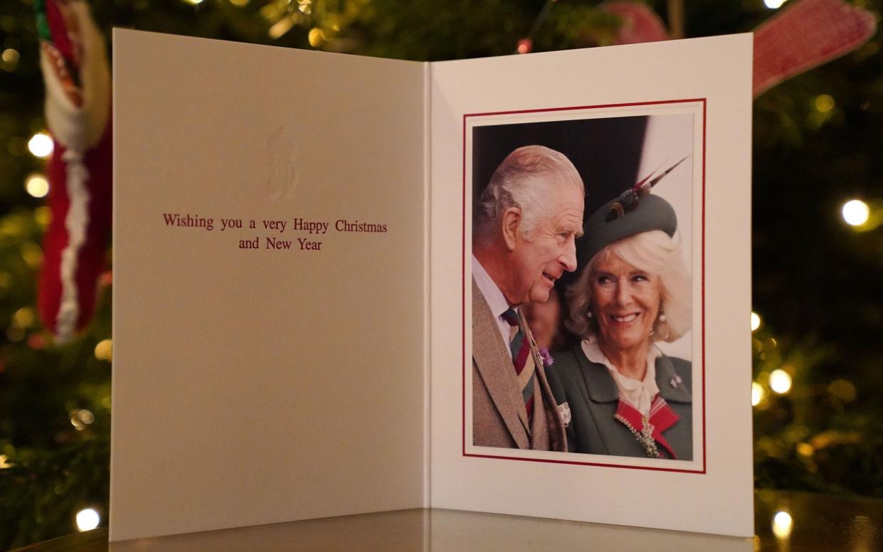 The Royal Christmas card taken at Braemar this summer - Jonathan Brady/PA