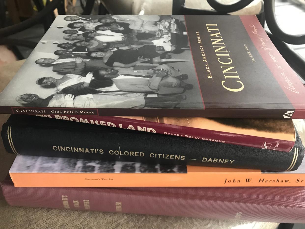 Feb. 3, 2022: A collection of books covering Black history in Cincinnati.