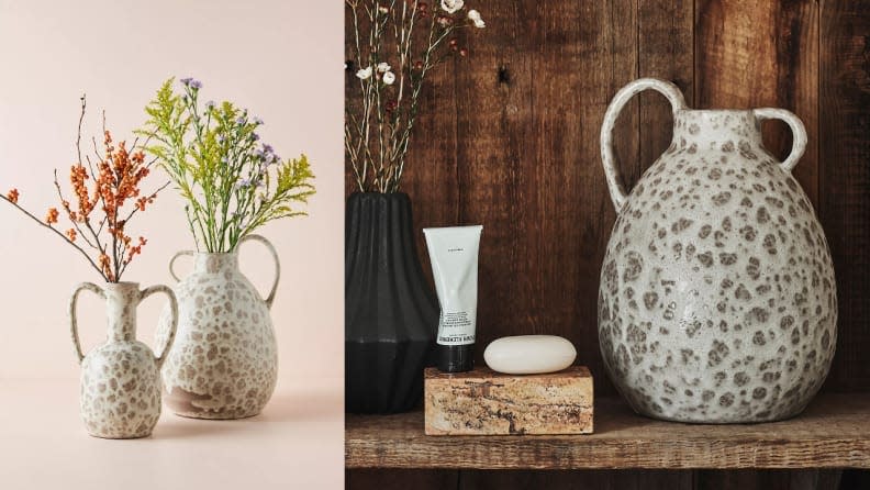 The glaze on these terra cotta vases is stunning!