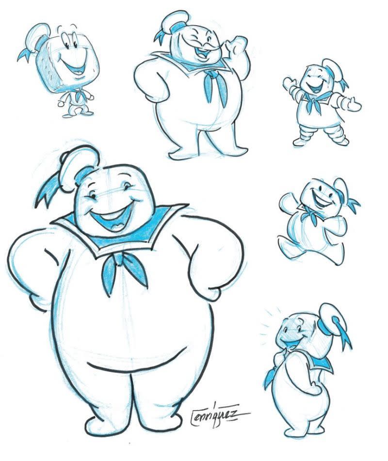 Thom Enriquez’s Mr. Stay Puft concepts (via ‘Ghostbusters: The Ultimate Visual History’)