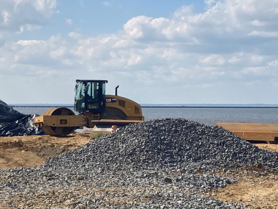 Construction at the Brant Point development site along the Sandy Hook bayfront in Atlantic Highlands.