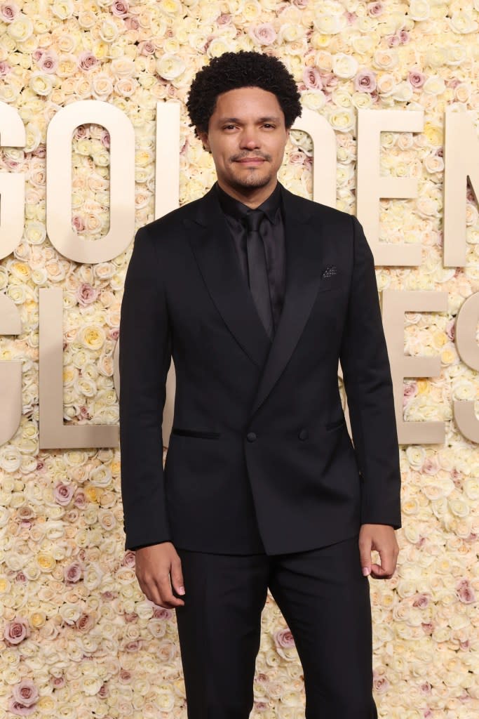 Trevor Noah attends the 81st Annual Golden Globe Awards at The Beverly Hilton on January 07, 2024 in Beverly Hills, California.