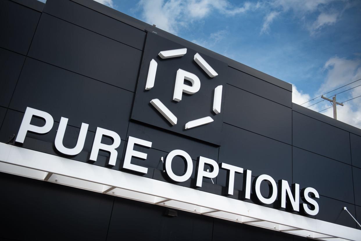 Pure Options in Lansing near Frandor, pictured Wednesday, April 17, 2024.