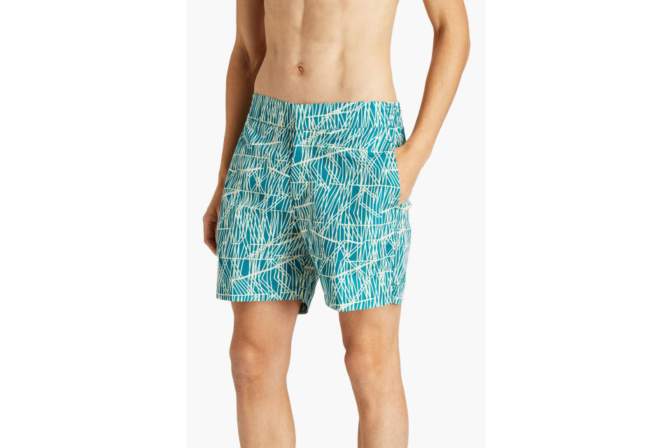 FRESCOBOL CARIOCA Mid-length printed swim shorts. (Photo: The Outnet)