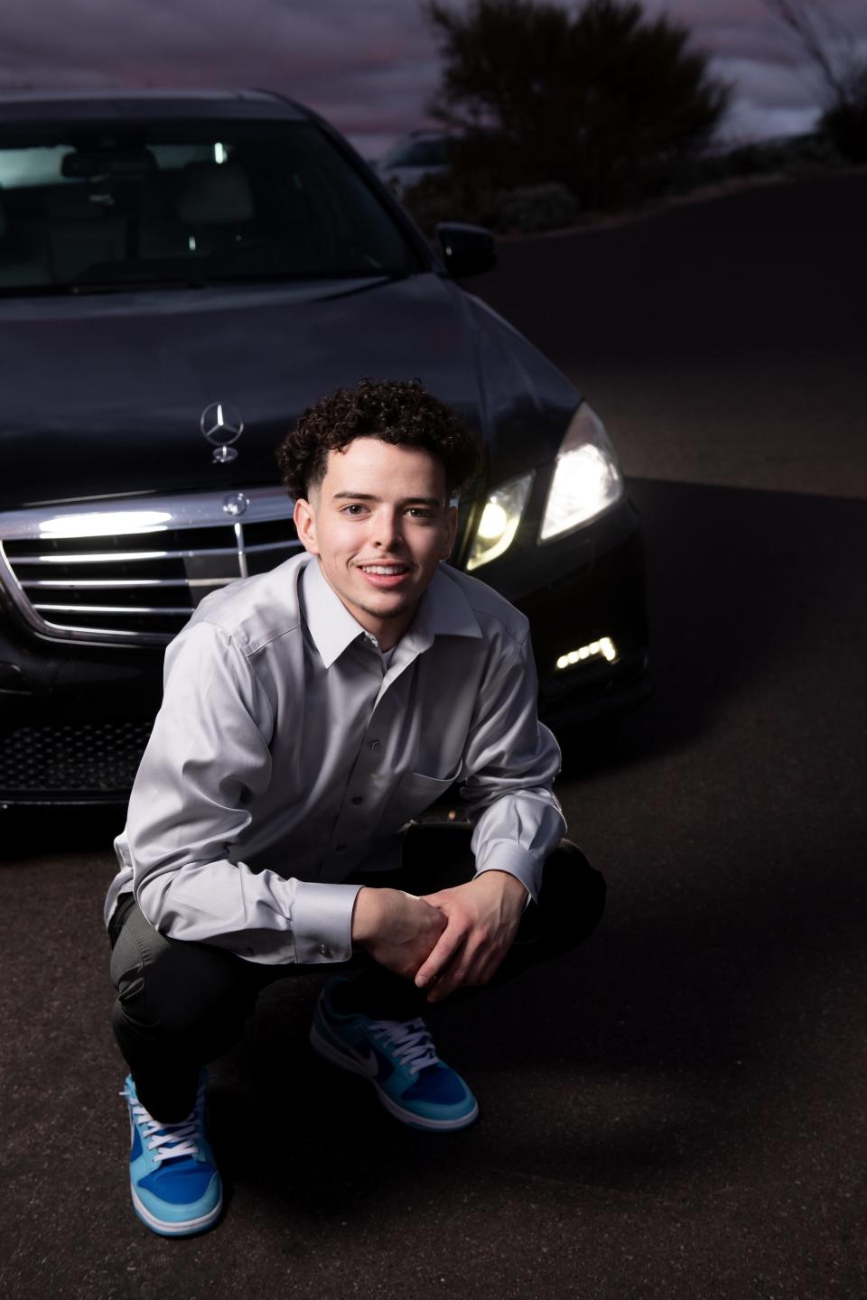 Christian Renaud took many senior photos in front of his car. The Tucson, Ariz., college freshman was eager to celebrate his senior year of high school in a big way after the pandemic.