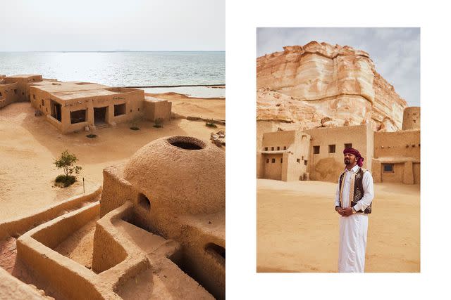 &lt;p&gt;Manuel Obadia-Wills&lt;/p&gt; From left: The buildings of Adr&#xe8;re Amellal, which sit beside Siwa Lake, are made of a mixture of salt and clay; the hotel&#x002019;s manager, Mohamed Gegal, with White Mountain in the background.