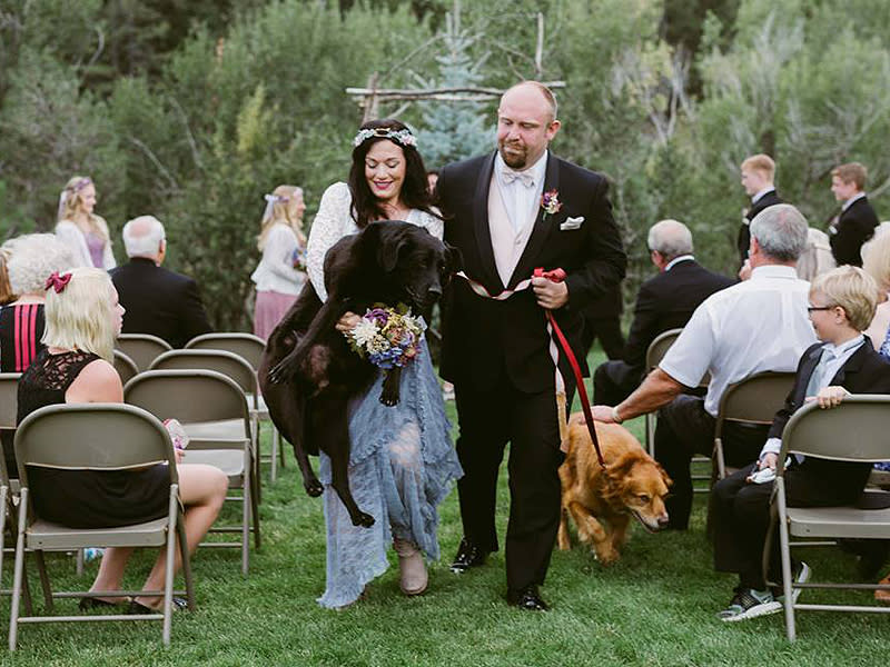 Colorado Bride's Dying Dog Carried Down Aisle at Her Wedding: 'He Had the Biggest Smile on His Face'| Wedding, Real People Stories