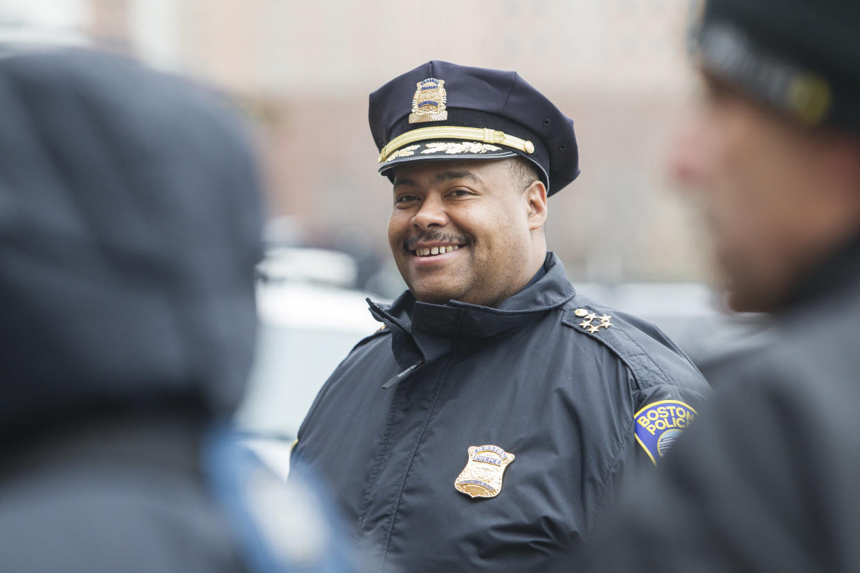 Boston's new police commissioner William Gross at the Boston Marathon on April 8, 2015, when he was superintendent-in-chief. (Photo: Scott Eisen via Getty Images)