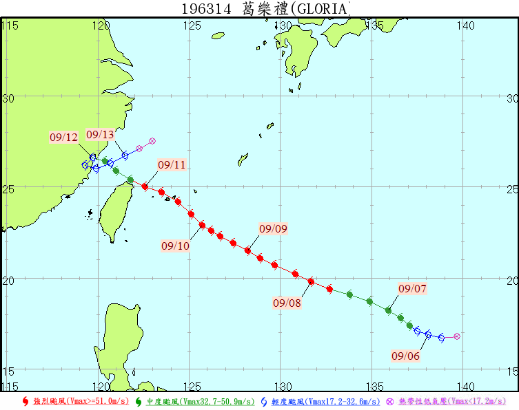 強颱葛樂禮是相當標準的西北颱，颱風掠過宜蘭、台北等地，為台灣北部帶來豪雨，讓整個大台北地區在水裡泡了3天3夜。   圖：翻攝自全球災害事件簿