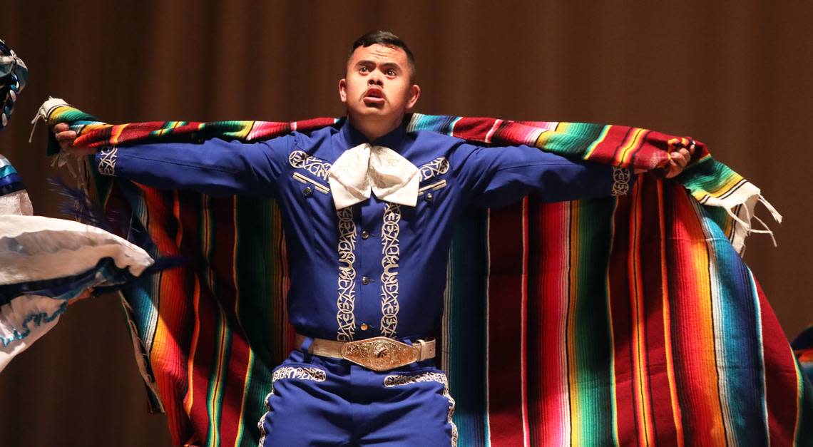 Grupo Folklórico Sueños y Esperanzas from Whittier performed dances from Jalisco during the Danzantes Unidos Festival showcase at the Warnors Theatre on March 23, 2024.