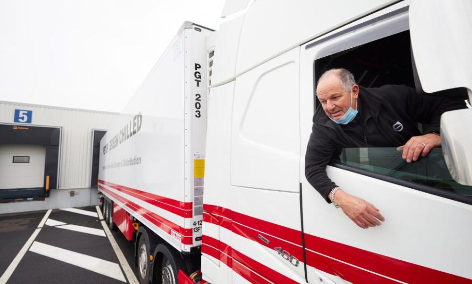 Roger White at the Eurotunnel terminal in Coquelles, near Calais