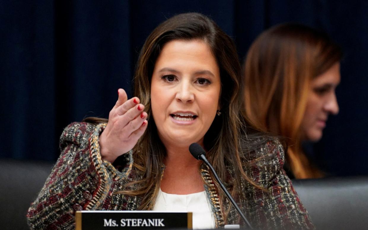 Congresswoman Elise Stefanik speaks at a House Education hearing