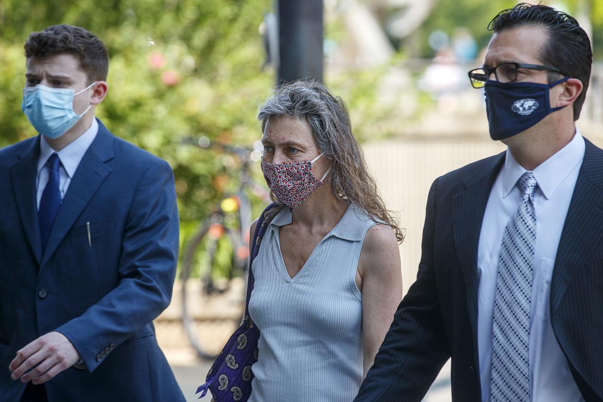 Yuliya Gilshteyn arrives for a pre-trial hearing.