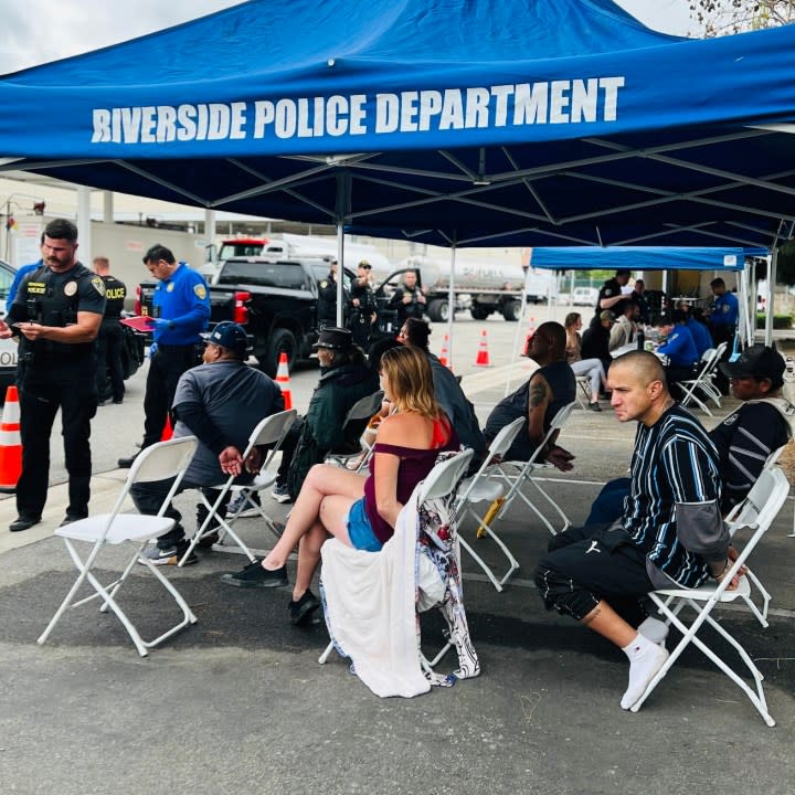 Police arrested 104 people during an undercover multi-day drug bust operation in Riverside County. (Riverside Police Department)