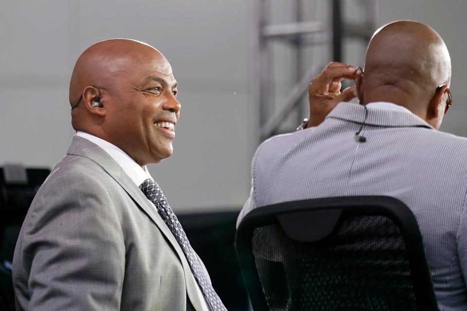 Charles Barkley before Game 5 of the Western Conference finals.