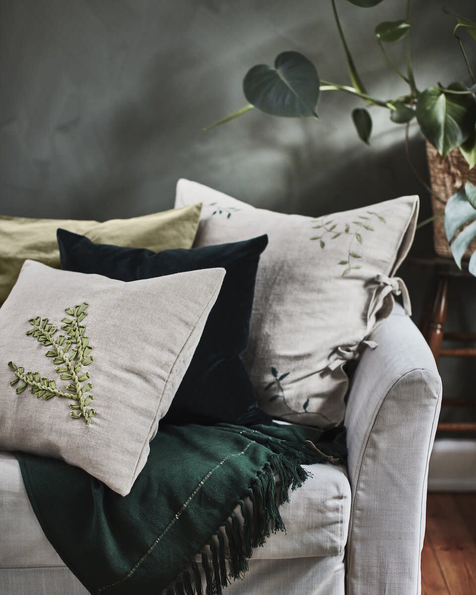 Botanical Embroidered Pillows