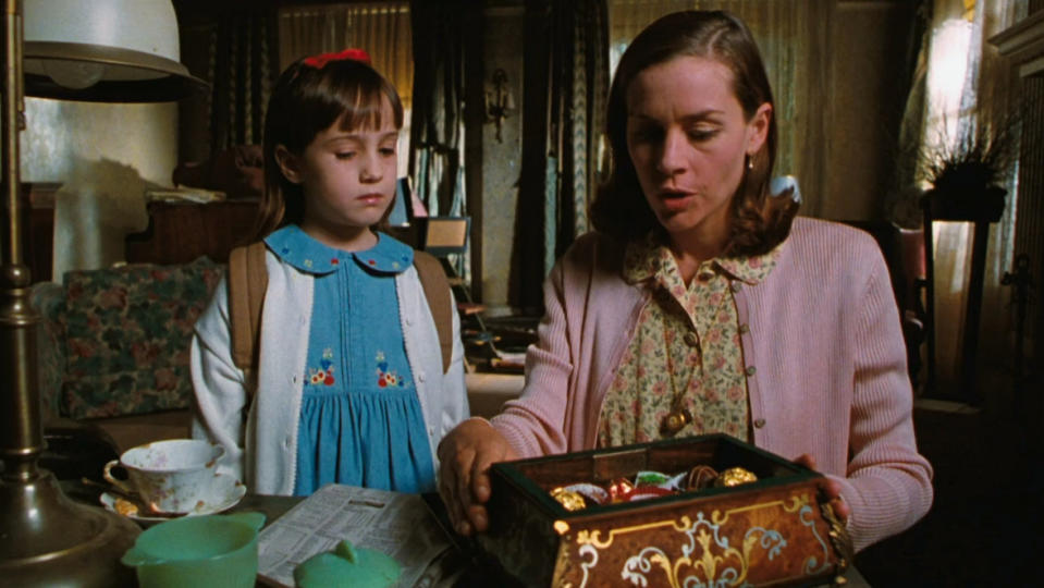 Mara Wilson and Embeth Davidtz in the 1996 version of 'Matilda'. (Credit: TriStar Pictures)