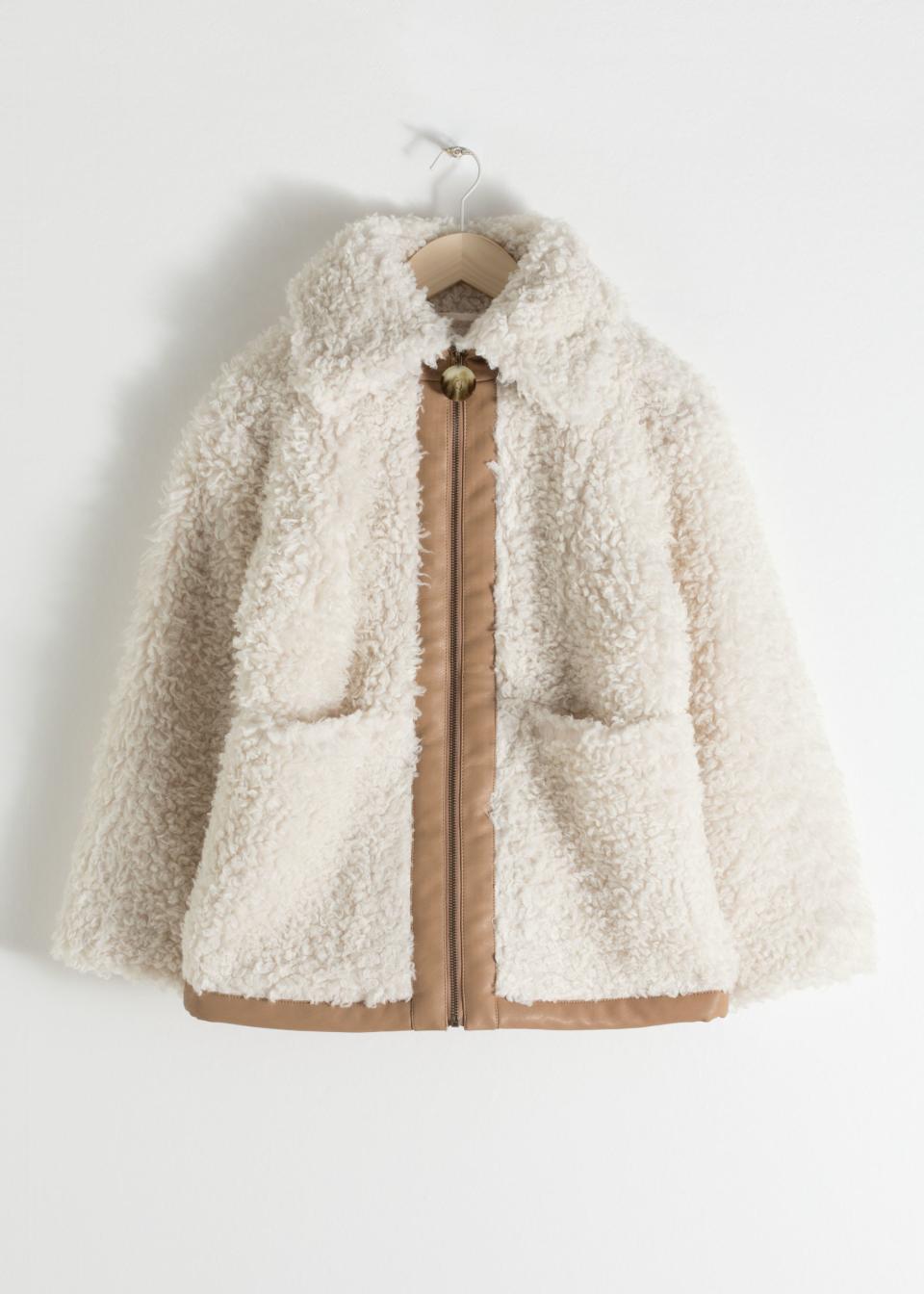 & Other Stories Faux Shearling Workwear Jacket