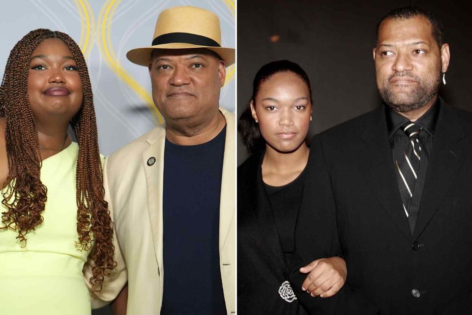 <p>Sean Zanni/Patrick McMullan/Getty ; Nancy Ostertag/Getty</p> Left: Delilah Fishburne and Laurence Fishburne attend The 75th Annual Tony Awards on June 12, 2022 in New York City. Right: Laurence Fishburne and his daughter Montana arrive at the National Dream Gala on November 13, 2006 in Washington, D.C.