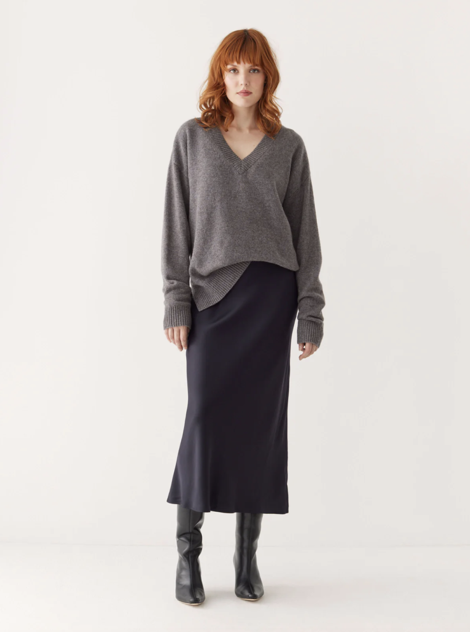 The Satin Midi Skirt (Photo via Frank & Oak)