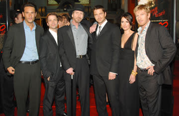 Rodrigo Santoro , Zack Snyder , director, Frank Miller , Gerard Butler , Lena Headey and David Wenham at the Los Angeles premiere of Warner Bros. Pictures' 300