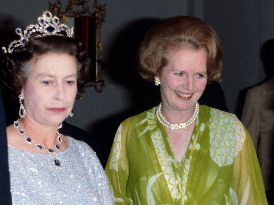 Queen Elizabeth and Margaret Thatcher in 1979