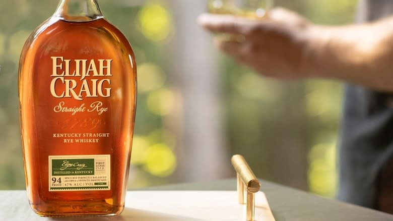 Elijah Craig Rye Whiskey bottle