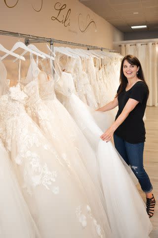 <p>Tomas Skaringa, The Big Affair</p> Kimberly J Brown at Lili Bridals in Los Angeles