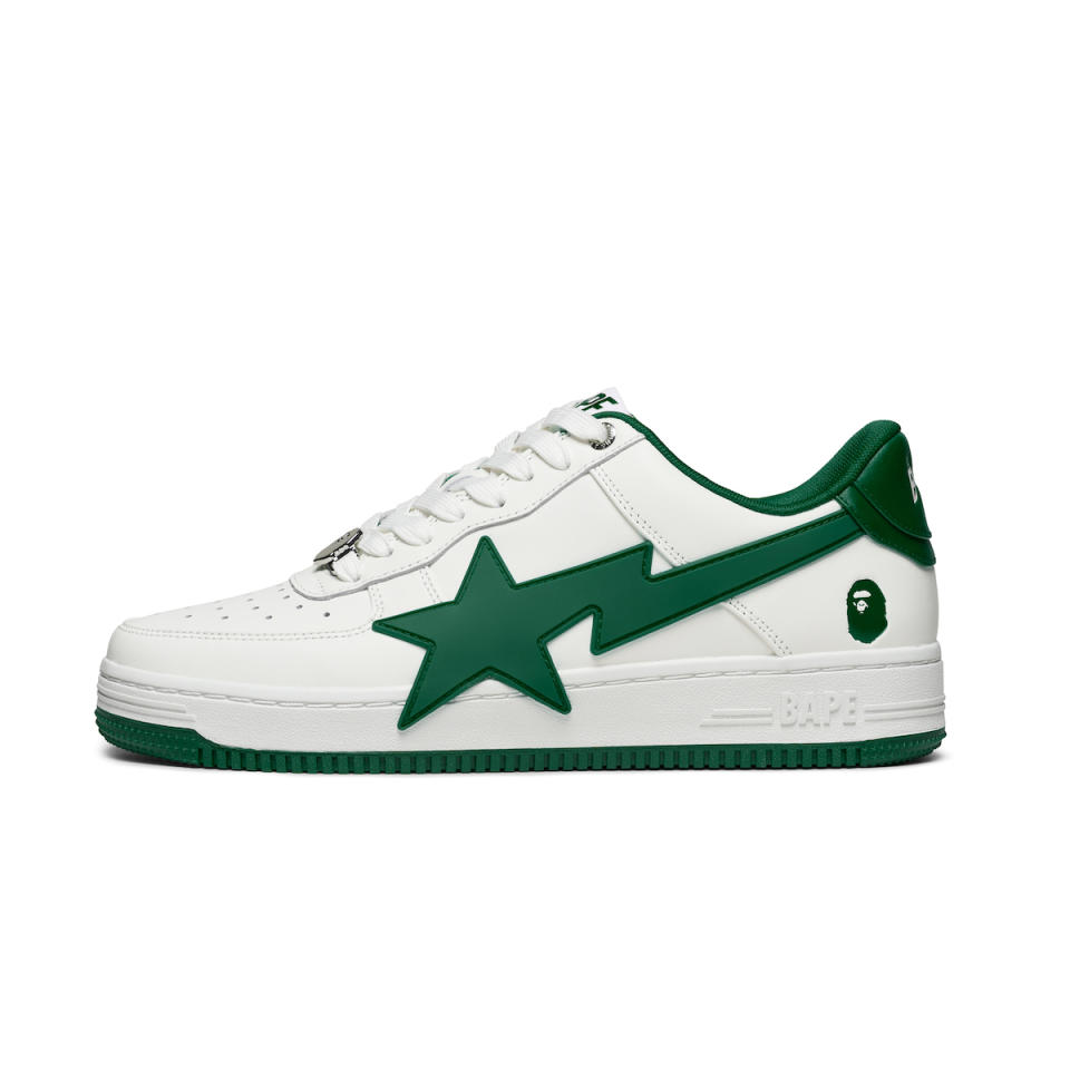 A Bathing Ape's Bape STA™ OS sneaker in green.