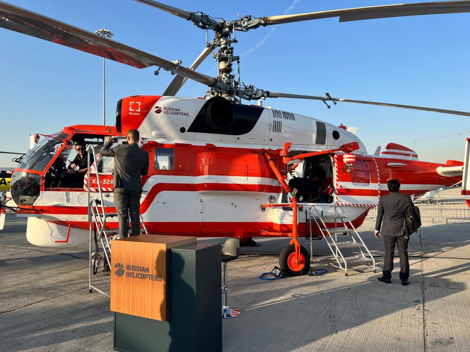 A multipurpose Ka-32A helicopter at the Dubai Airshow.