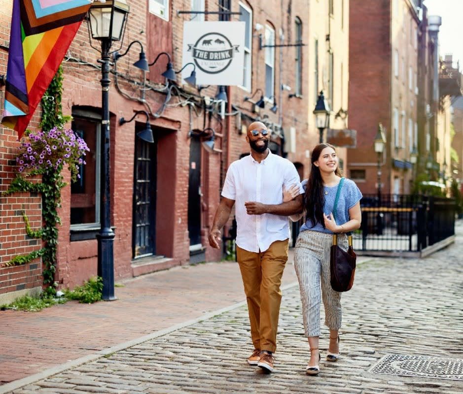 Portland's Wharf Street is commonly shortlisted among the prettiest cobblestone streets in America. <p>Courtesy of Visit Portland</p>