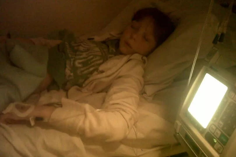 Charlotte Grant, pictured in hospital when she was younger.