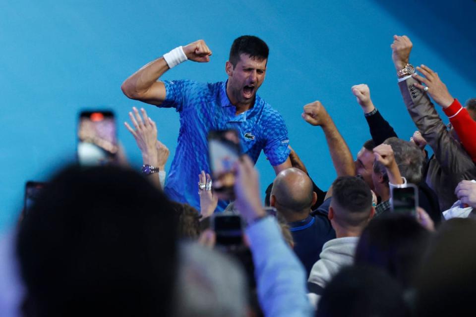 Djokovic was overcome by emotion (Getty)