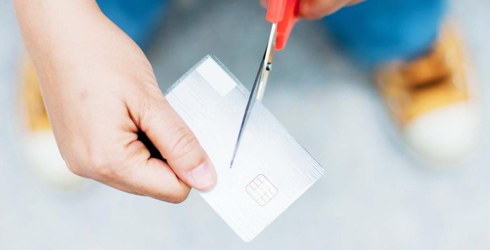 cut up credit card scissors