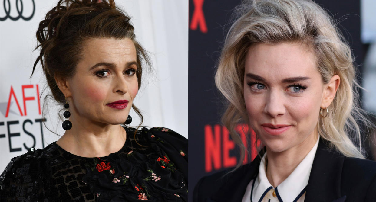 Helena Bonham Carter and Vanessa Kirby have both starred as Princess Margaret in 'The Crown'. (Photo by Willy Sanjuan/Invision/AP. Chris Delmas/AFP via Getty Images)