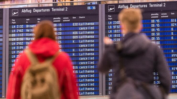 Insgesamt hatte die Lufthansa wegen des Streiks rund 1500 Flüge weltweit abgesagt. Foto: dpa