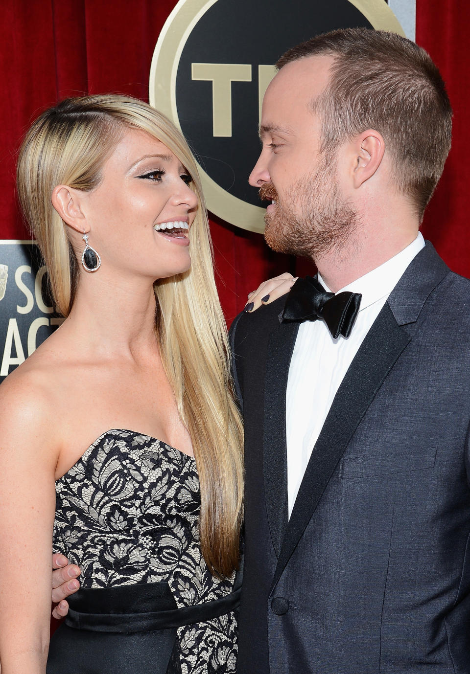 At the Emmys in September 2012, Aaron Paul snagged the award for Best Supporting Actor in a Drama Series. In his speech, he <a href="http://www.huffingtonpost.com/2012/09/24/aaron-paul-lauren-parsekian-dating-engaged-wedding-emmy-awards_n_1909300.html" target="_blank">thanked Lauren Parsekian</a>, saying "Thank you so much for looking at me the way that you do, you truly saved me."