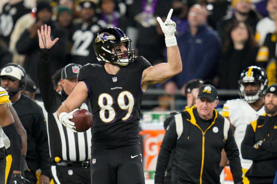 Ravens tight end Mark Andrews broke out of a mini-slump on Sunday night with nine catches and his first 100-yard receiving game since Week 6.