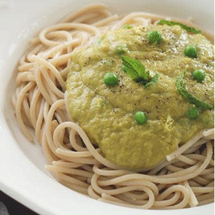 Asparagus, Green Pea, and Lemon Sauce with Mint