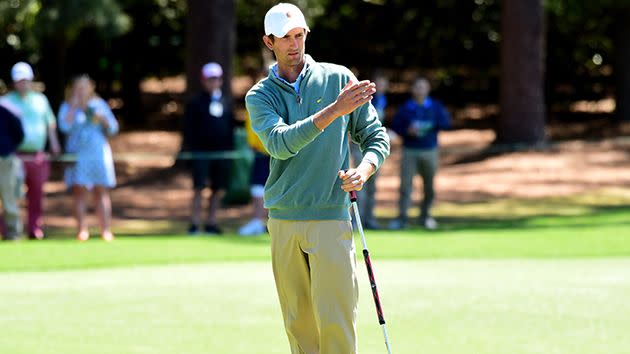 Hagestad with his long putter. Image: Getty