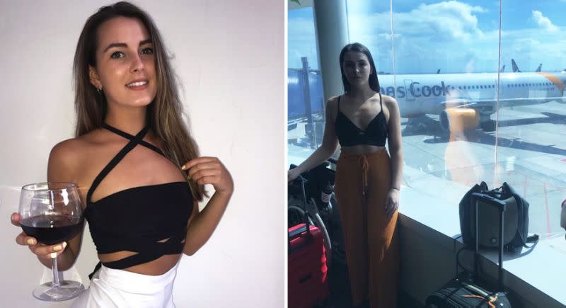 Das Personal drohte angeblich, Emily O’Connor aus dem Flugzeug zu entfernen, falls sie nicht etwas überziehen würde. (Fotos: Instagram / Twitter)