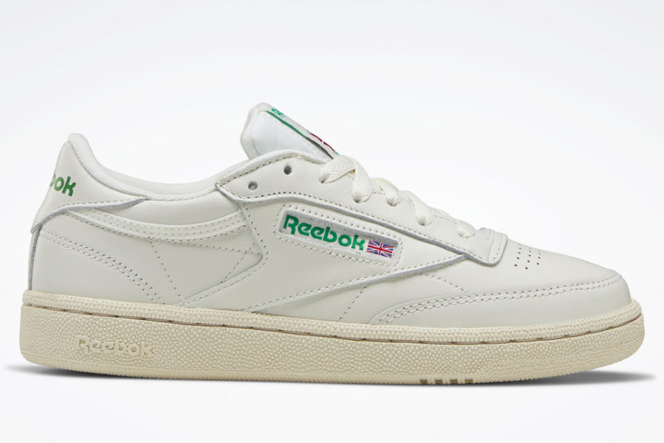 sneakers, green, white, reebok