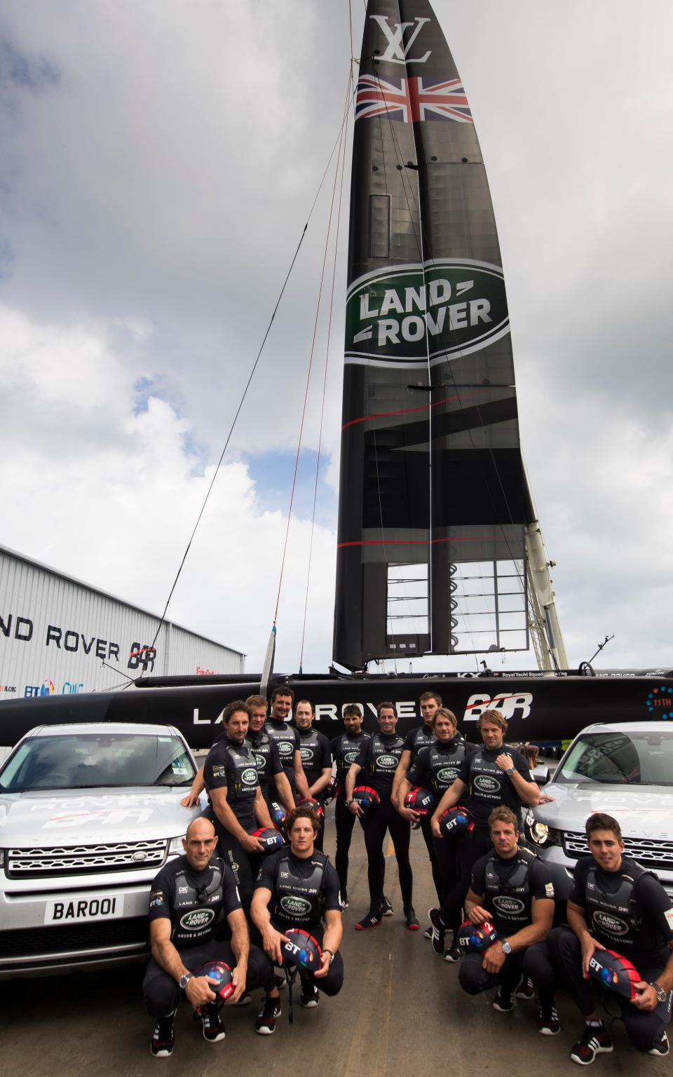 America's Cup: Sir Ben Ainslie launches Land Rover BAR R1 catamaran and christens it Rita 