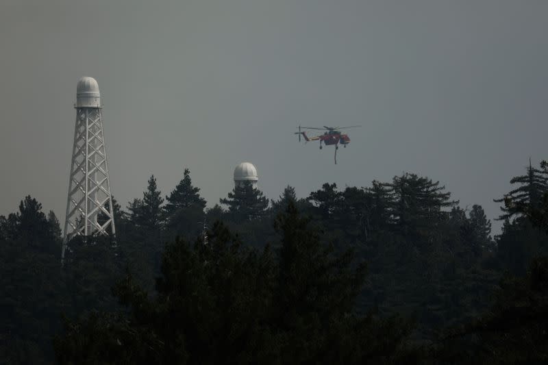 Firefighters during the Bobcat Fire in Los Angeles