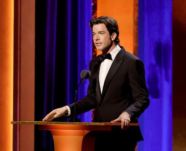 HOLLYWOOD, CALIFORNIA - JANUARY 09: John Mulaney speaks onstage during the Academy Of Motion Picture Arts & Sciences' 14th Annual Governors Awards at The Ray Dolby Ballroom on January 09, 2024 in Hollywood, California. (Photo by Kevin Winter/Getty Images)